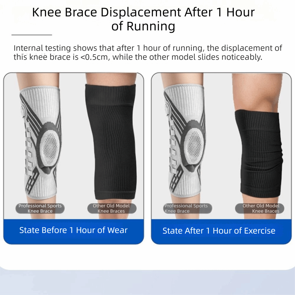 Knee Brace Badminton - Profesyonel Ayarlanabilir Düğmeli Dizlikler Kaymaz Elastik