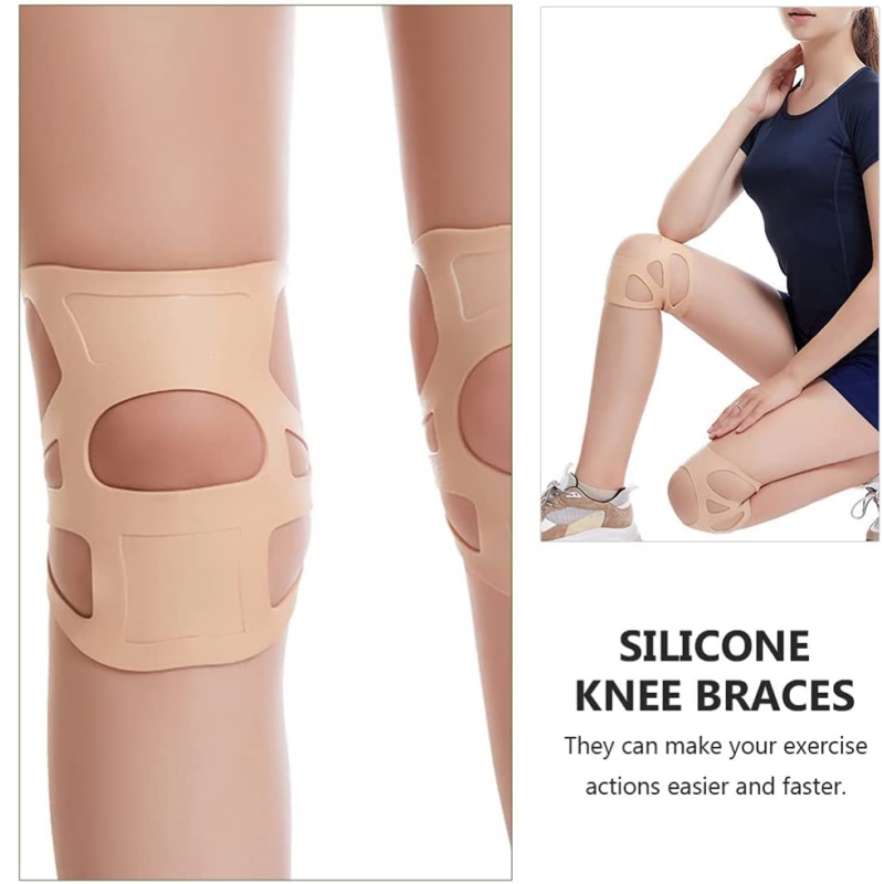 Knee Brace Badminton - 1 çift silikon diz pedleri Patellar