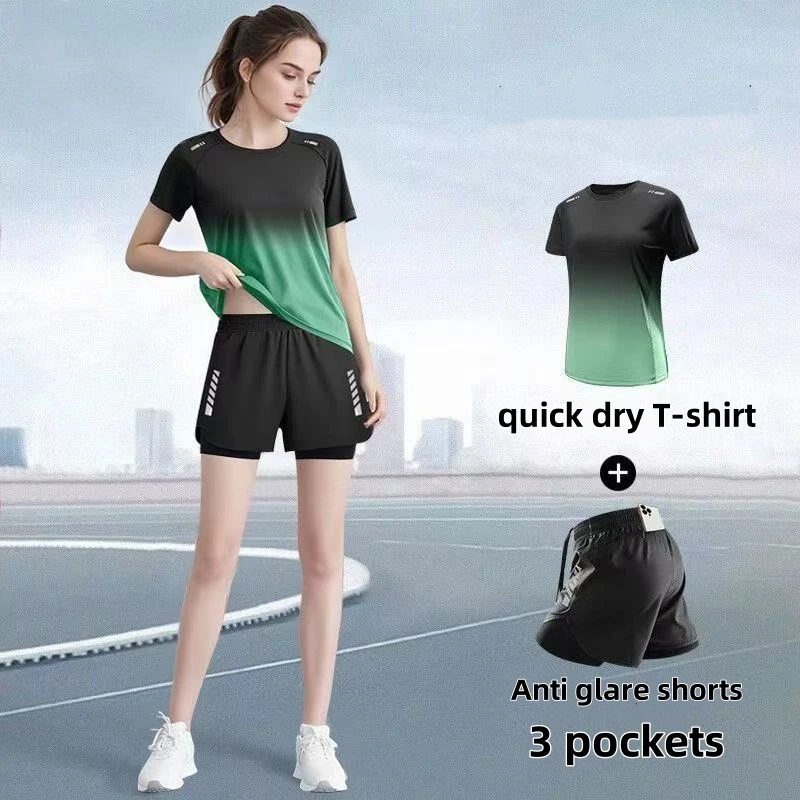 Badminton Jersey - Kadın spor giyim seti, koşu şortları,