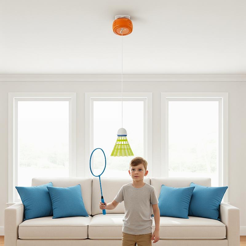 Badminton Rebound Trainer - Otomatik Geri Çekilebilir Badminton Antrenörü, Tüm