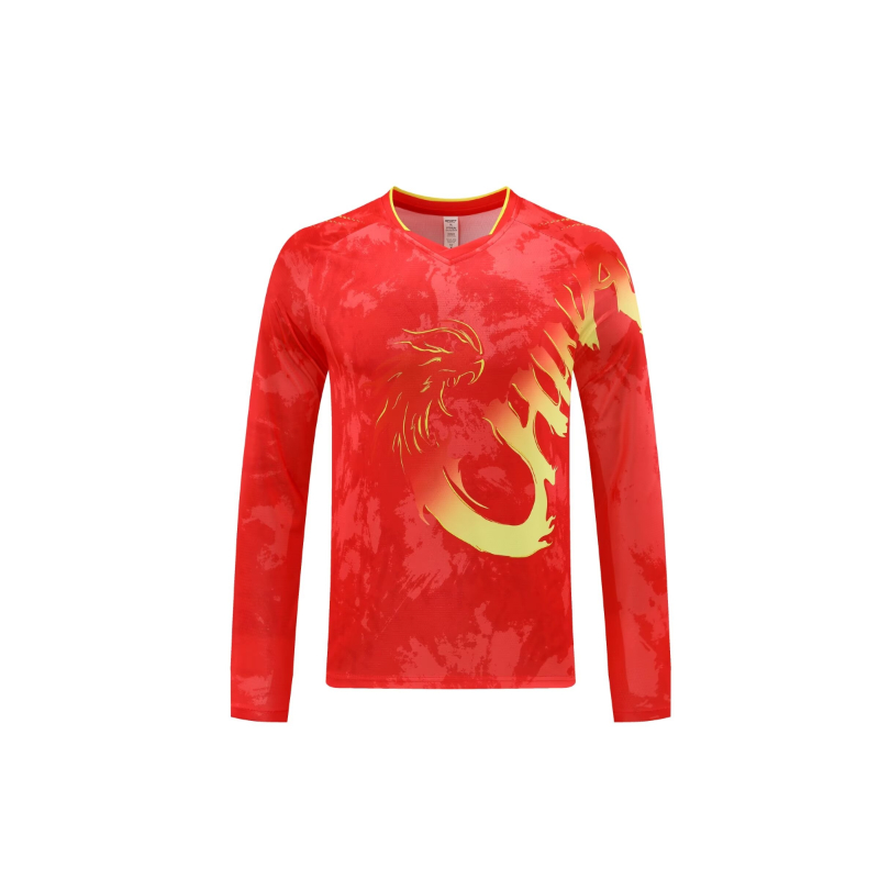 Çin Ejderha Uzun Kollu Masa Te - Badminton Jersey incelemesi ve fiyatı